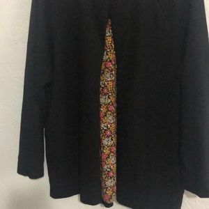 Loft Plus open back, scoop-neck sweater.